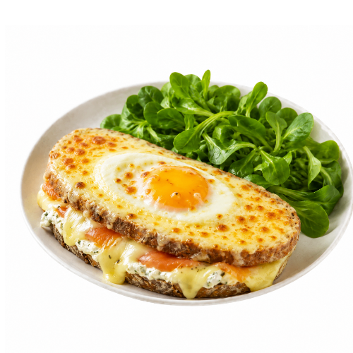 Photo du produit Croque Madame Saumon fumé, non contractuelle