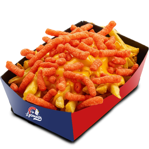 Photo du produit Frite Cheddar et Cheetos Épicé, non contractuelle