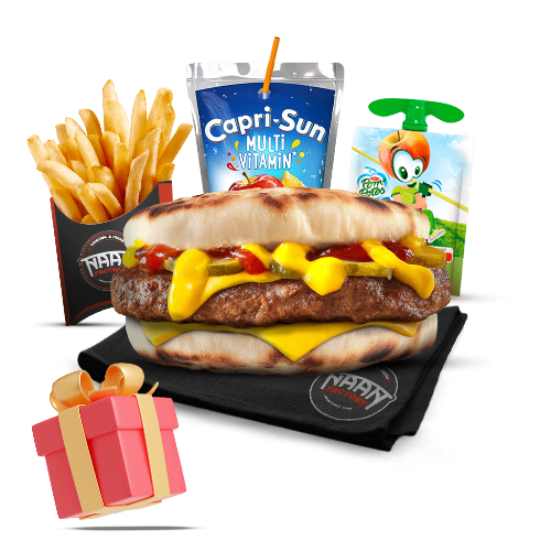 Photo du produit MENU ENFANT CHEESE NAAN BURGER , non contractuelle