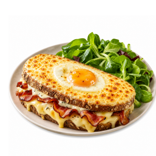 Photo du produit Croque Madame Bacon, non contractuelle