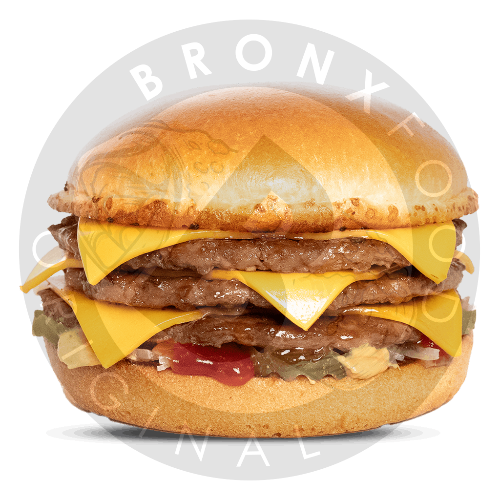 Photo du produit Triple cheeseburger, non contractuelle