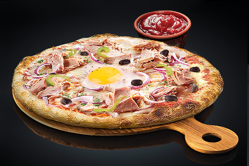 Photo du produit Pizza Thon (base tomate), non contractuelle