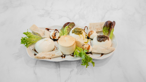 Photo du produit Le Quintuplé : Assortiment Burrata & Mozza (5 pièces), non contractuelle