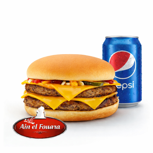 Photo du produit Menu Burger Double Cheese, non contractuelle