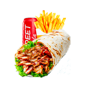 Photo du produit Menu Wrap Kebab, non contractuelle