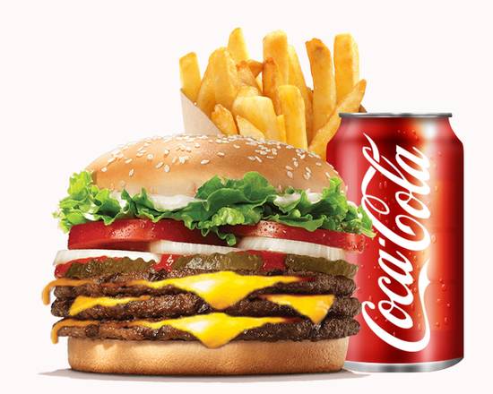 Photo du produit Menu Woop Burger Triple 🍔, non contractuelle