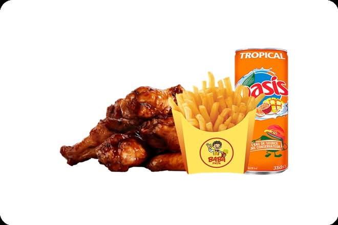 Photo du produit MENU CHICKEN WINGS 5PCS, non contractuelle
