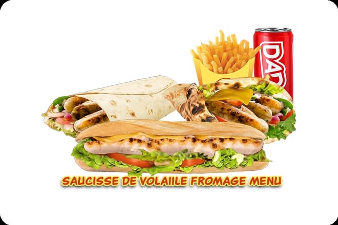 Photo du produit MENUS SAUCISSE VOLAILLE FROMAGE, non contractuelle