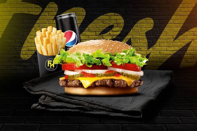 Photo du produit Menu Cheese Burger, non contractuelle