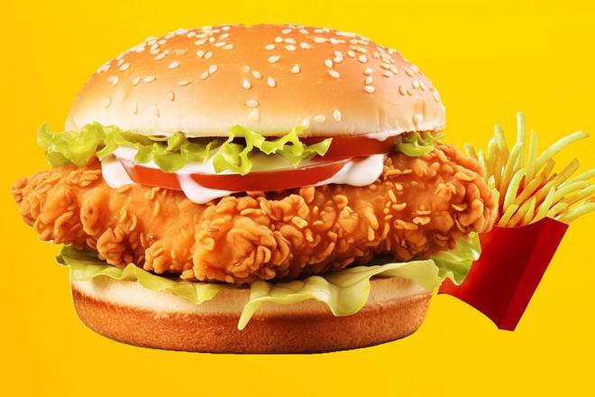 Photo du produit Menu Poulet Burger 🐔, non contractuelle