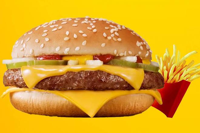 Photo du produit Menu Cheese Burger 🧀, non contractuelle