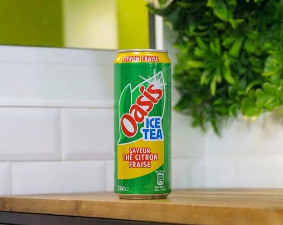 Photo du produit Oasis Ice Tea citron fraise 33cl, non contractuelle