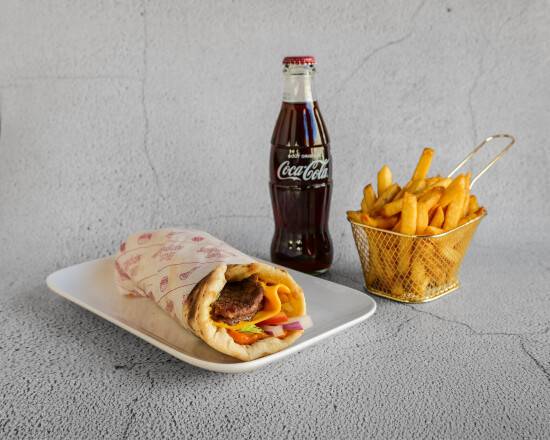 Photo du produit MENU CHEESE NAAN STEAK DOUBLE 🥩🥩, non contractuelle