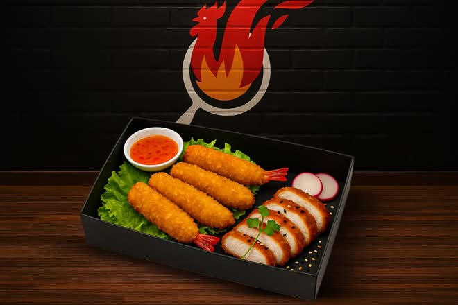 Photo du produit 🍤 BOX CROUSTY – MIX POULET & CREVETTE QUI CROUSTILLE, non contractuelle