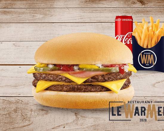 Photo du produit Double Cheese Bacon Menu, non contractuelle