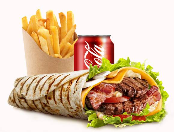 Photo du produit Menu Wrap Steak 🌯, non contractuelle