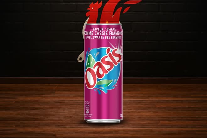 Photo du produit 🍇 OASIS POMME CASSIS FRAMBOISE 33CL, non contractuelle