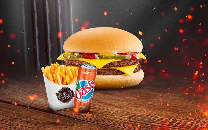 Photo du produit Menu Double Cheese Burger, non contractuelle