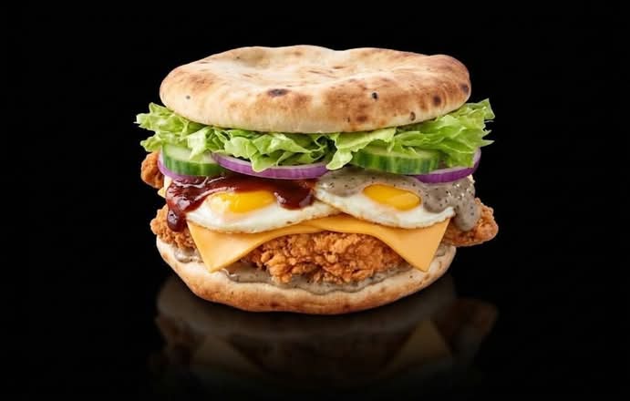 Photo du produit Burger Crousty Naan, non contractuelle