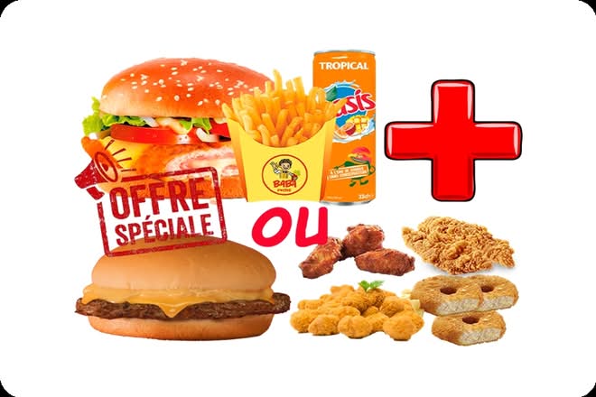 Photo du produit MENU OFFRE MAXI BURGER CORDON BLEU, non contractuelle