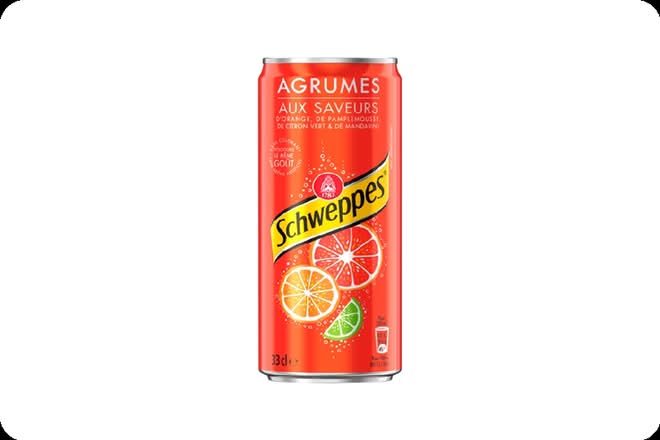 Photo du produit SCHWEPPES AGRUMES 33CL, non contractuelle