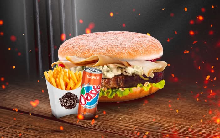 Photo du produit Menu Suprême Bleu Burger, non contractuelle