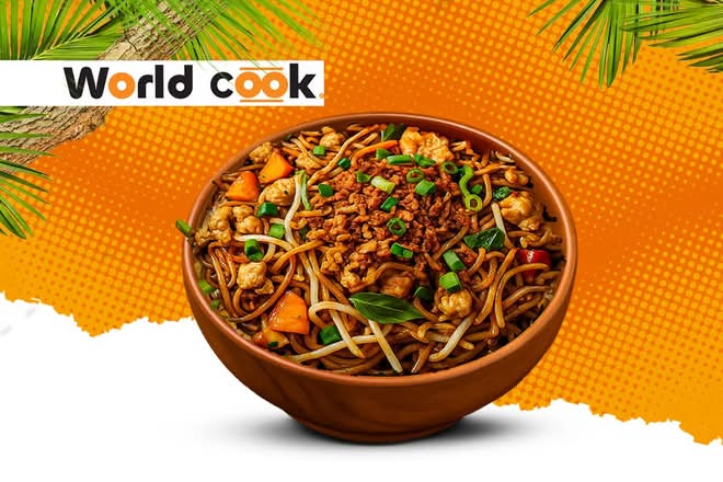 Photo du produit 🍜 NOUILLES THAÏ — NOUILLES SAUTÉES, SAUCE SOJA CARAMÉLISÉE, non contractuelle