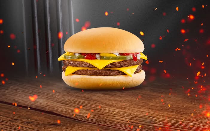 Photo du produit Double Cheese Burger, non contractuelle