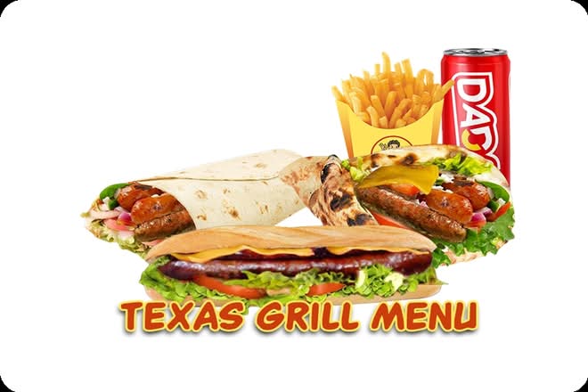 Photo du produit MENUS TEXAS GRILL, non contractuelle