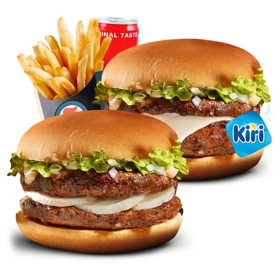 Photo du produit LE DUO 9 (CHEVRE + KIRI) 🍔, non contractuelle