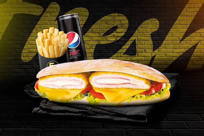 Photo du produit Menu Sandwich Cordon Bleu, non contractuelle