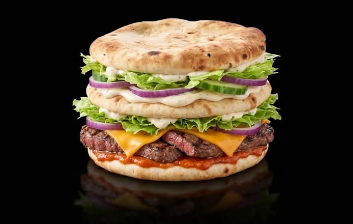 Photo du produit Naan Burger Max, non contractuelle