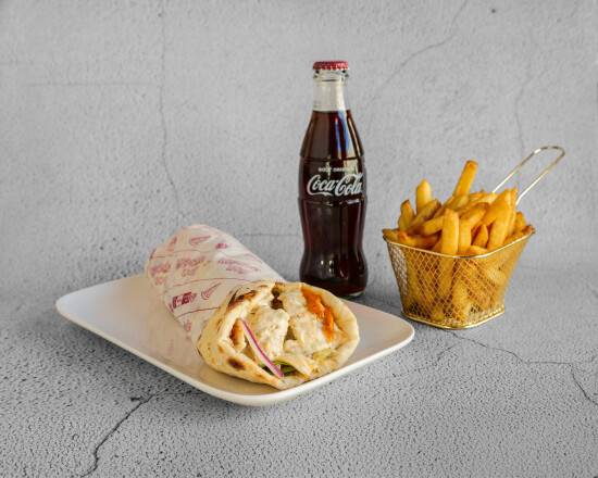 Photo du produit MENU CHEESE NAAN BOURSIN ESCALOPE 🐔🌱, non contractuelle
