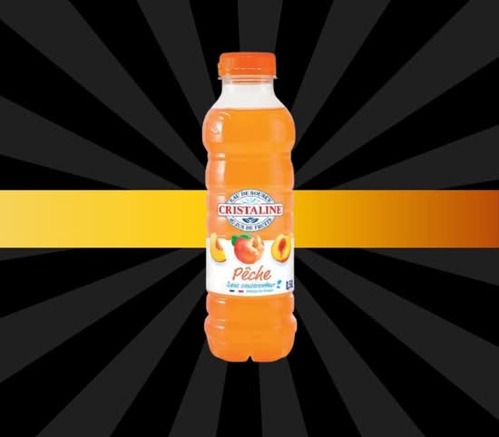 Photo du produit Cristaline Pêche 33 cl, non contractuelle