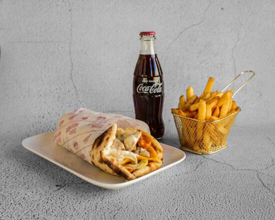 Photo du produit MENU CHEESE NAAN GRUYÈRE ESCALOPE 🐔🧀, non contractuelle