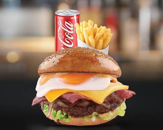 Photo du produit Menu Bœuf raclette Burger, non contractuelle