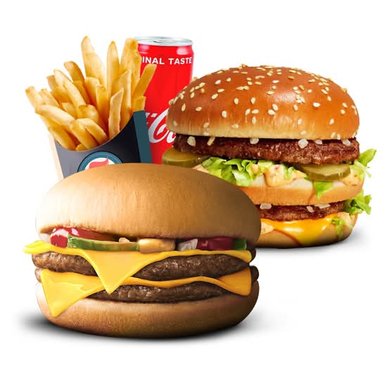 Photo du produit LE DUO 2 (BIG + DOUBLE CHEESE) 🍔, non contractuelle