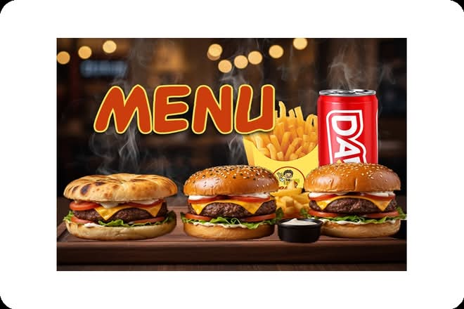 Photo du produit COMPOSE TON BURGER MENU, non contractuelle