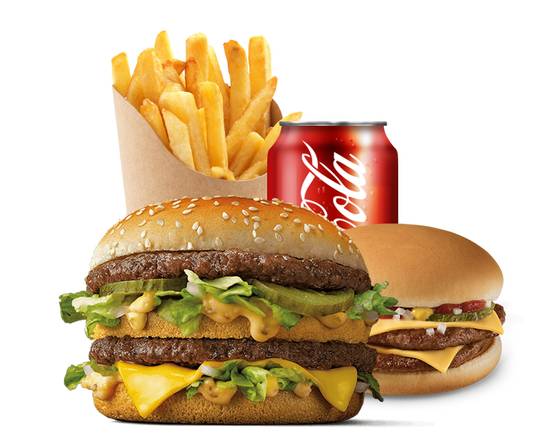 Photo du produit Menu duo 2 burger (DOUBLE CHEESE + BIG) 🍔🍔, non contractuelle