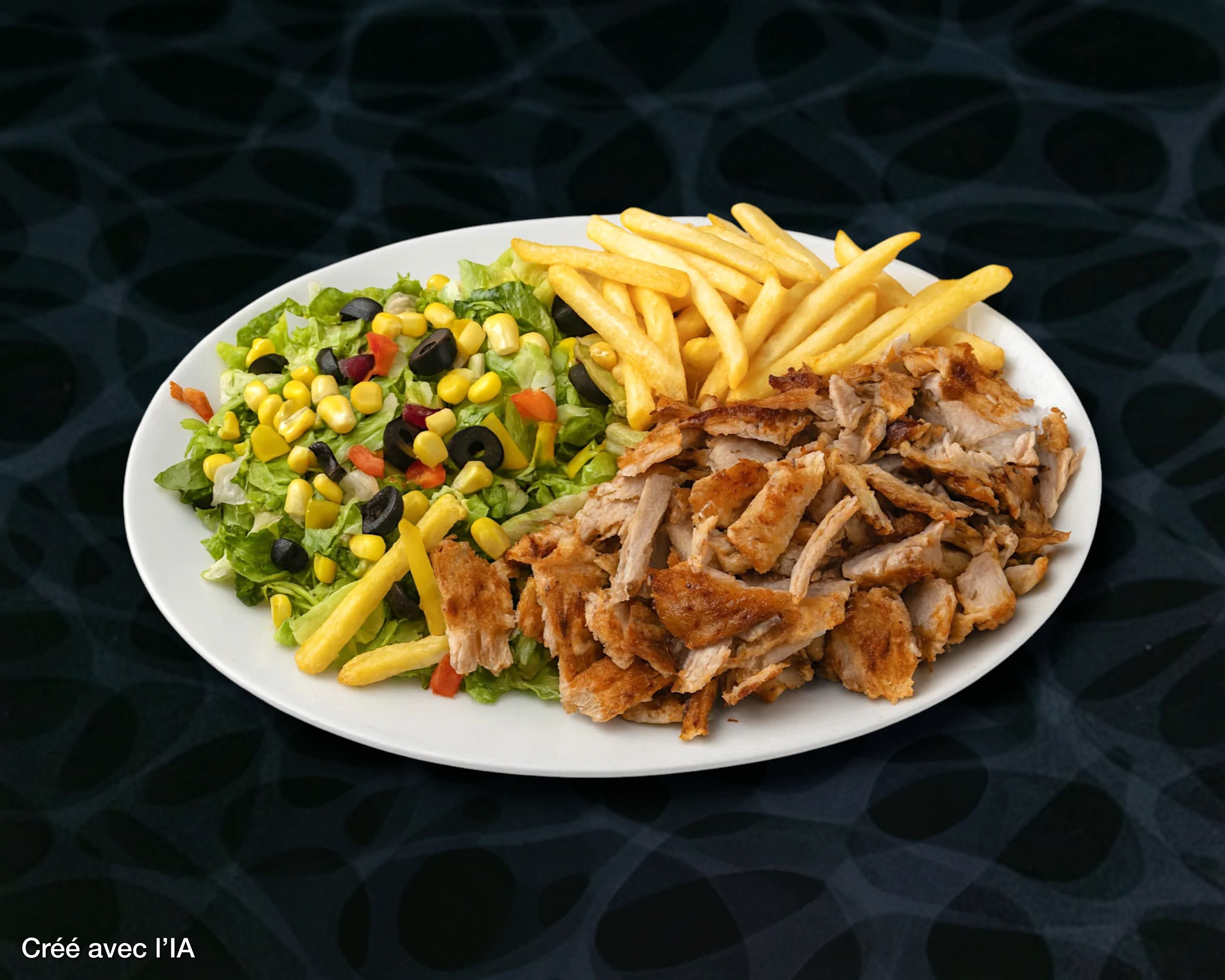 Photo du produit Assiette 1 viande, non contractuelle