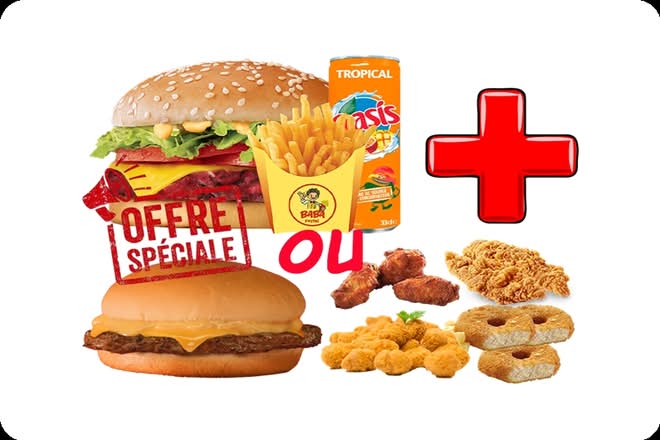 Photo du produit MENU OFFRE MAXI BURGER POULET MARINE, non contractuelle