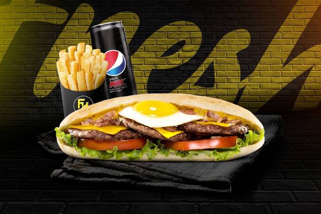 Photo du produit Menu Sandwich Triple Steak, non contractuelle