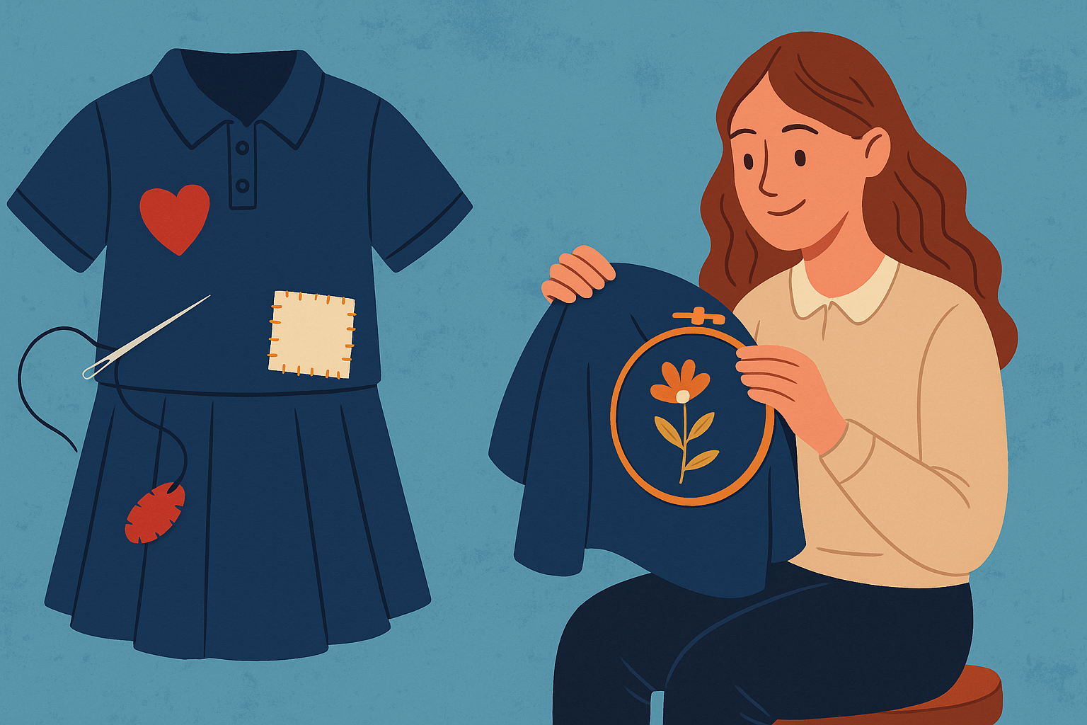 ¡Dale una Nueva Vida a tus Uniformes Escolares! (Parches, Bordados y Arreglos)