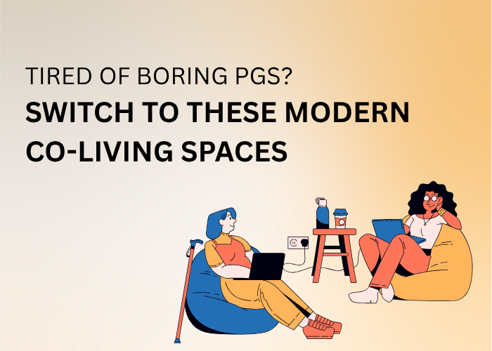 Modern co-living space with stylish interiors and shared amenities.