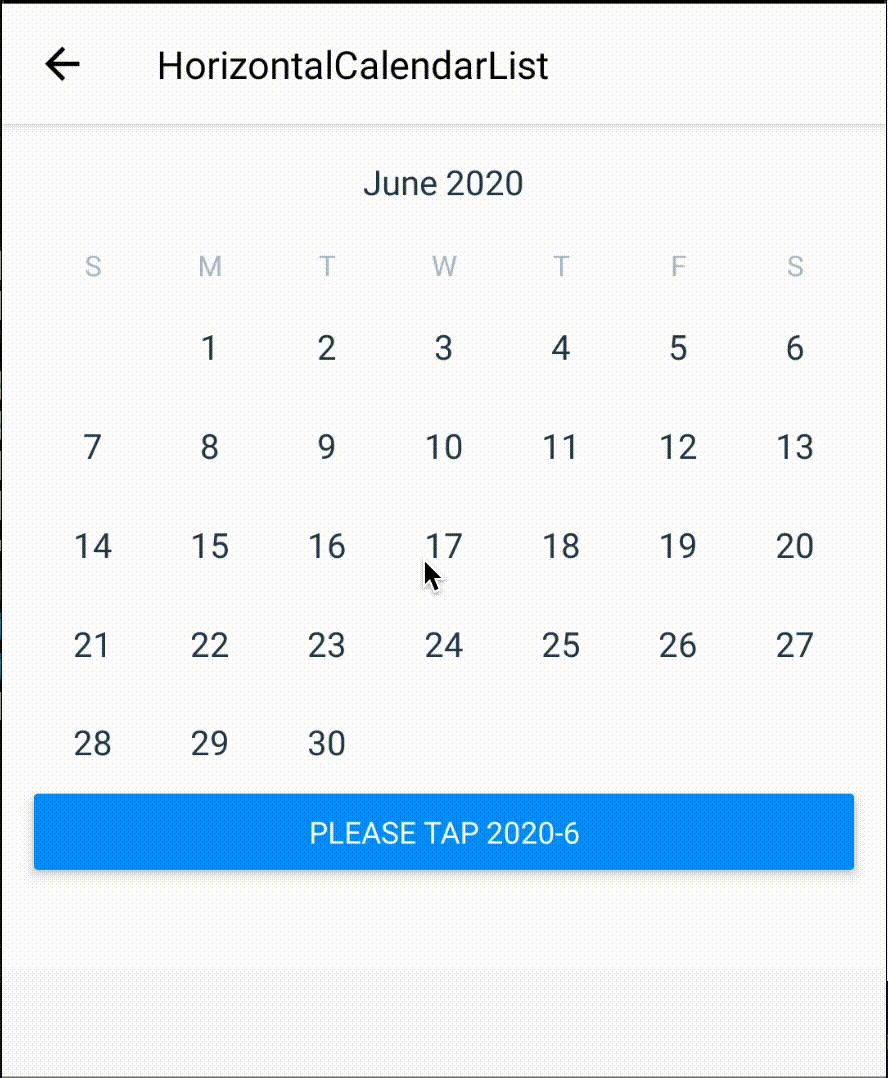 가로 스크롤 캘린더