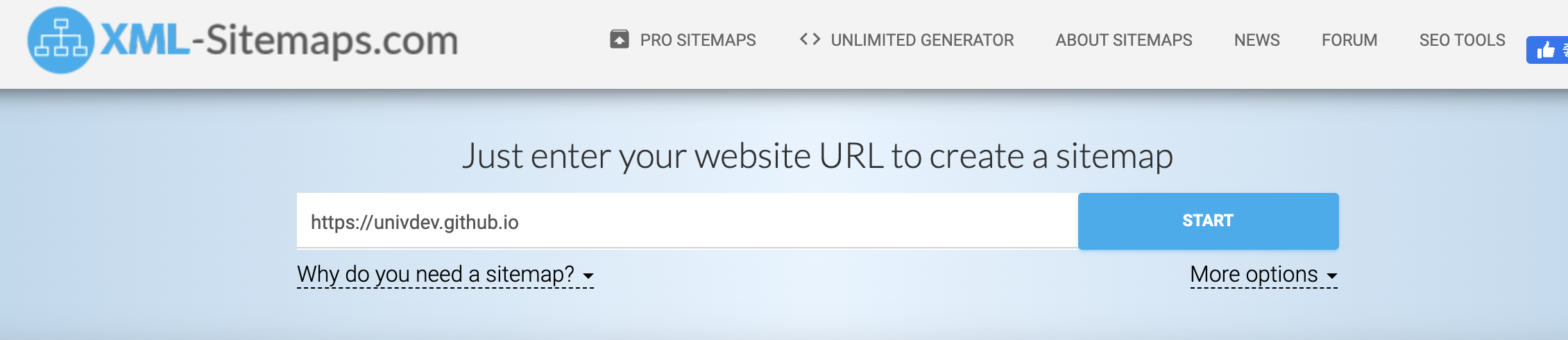 xml-sitemaps 서비스