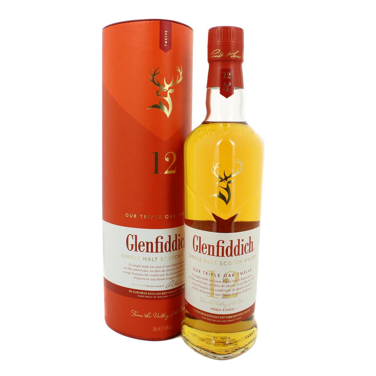 Whisky Écossais Glenfiddich 12 ans – 70cl