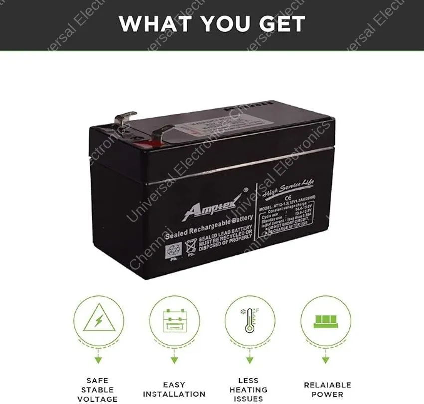AMPTEK 12V 1.3AH  