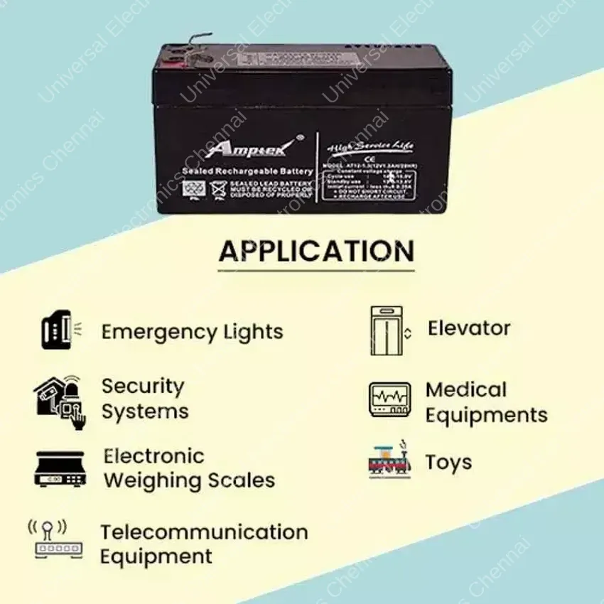 AMPTEK 12V 1.3AH   2