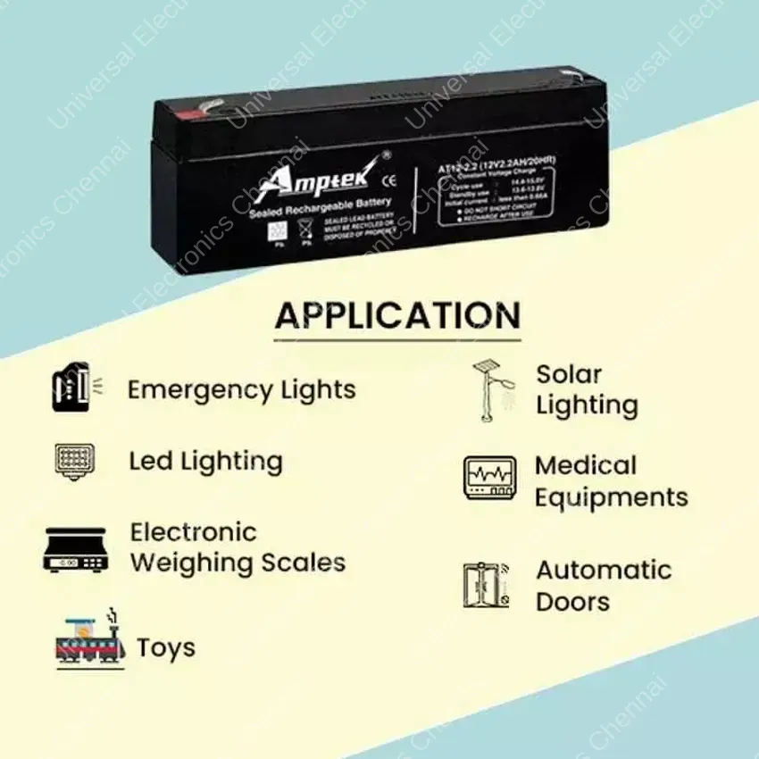 AMPTEK 12V 2.2AH 1